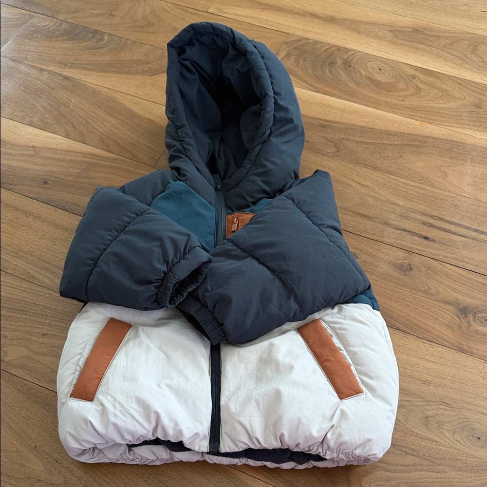 Zara Multicolor Hooded Puffer Jacket